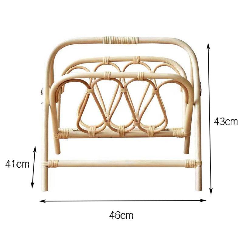 Porta riviste in rattan stile giapponese - Come Moon