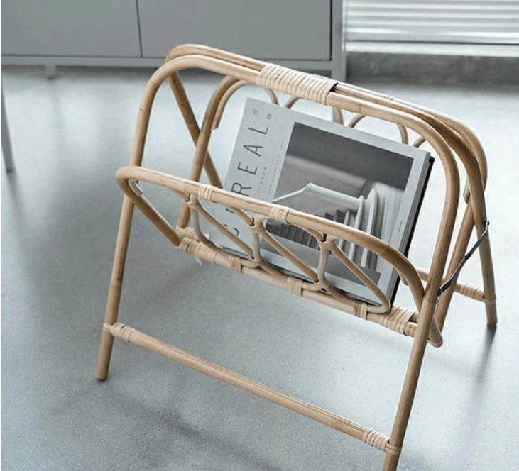 Porta riviste in rattan stile giapponese - Come Moon