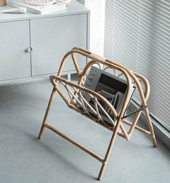 Porta riviste in rattan stile giapponese - Come Moon