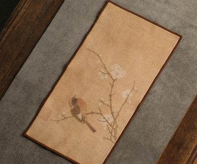 Tovaglietta da tè in suede effetto lino – eleganza Zen - Come Moon 