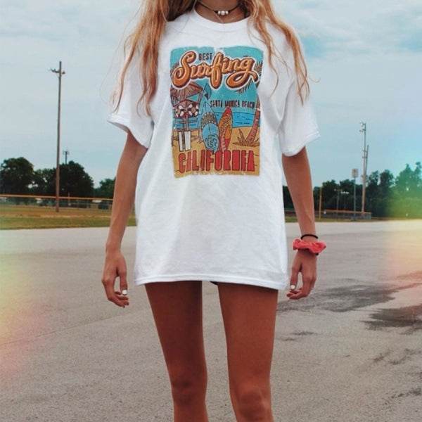 T-shirt Surf California – Stile vintage e vibes estive - Come Moon 