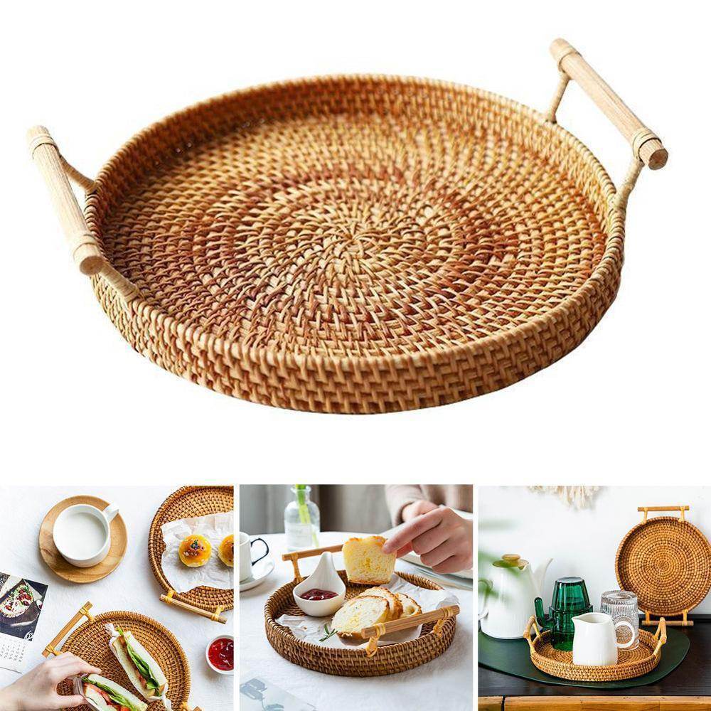 Vassoio Rattan Minimal - Come Moon 