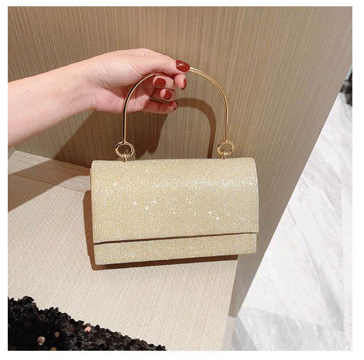 Borsa “Luna” – Eleganza Scintillante in Oro e Bianco Perlato - Come Moon 