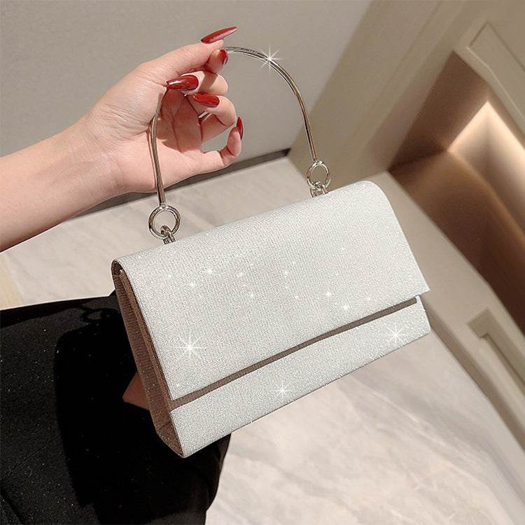 Borsa “Luna” – Eleganza Scintillante in Oro e Bianco Perlato - Come Moon 