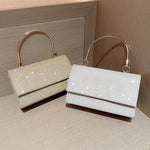 Borsa “Luna” – Eleganza Scintillante in Oro e Bianco Perlato - Come Moon 