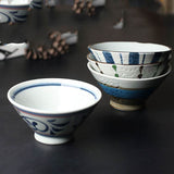 Set di 4 ciotole giapponesi in ceramica dipinta a mano - Come Moon 