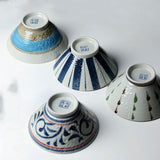 Set di 4 ciotole giapponesi in ceramica dipinta a mano - Come Moon 