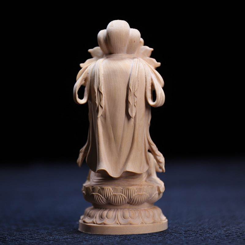 Guanyin in bosso — scultura raffinata - Come Moon 