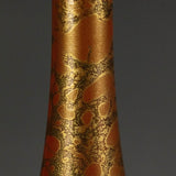 Vaso in bronzo fuso con smalto rosso e oro – Giappone, Shoei Yao - Come Moon 