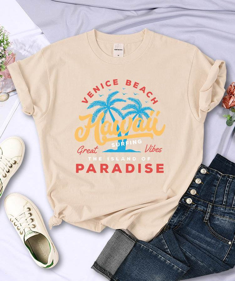 T-shirt "Venice Beach Hawaii" - Vibes Tropicali e Stile Vintage