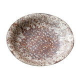 Piattino cerimoniale in argilla grezza con bordo argento - Come Moon 