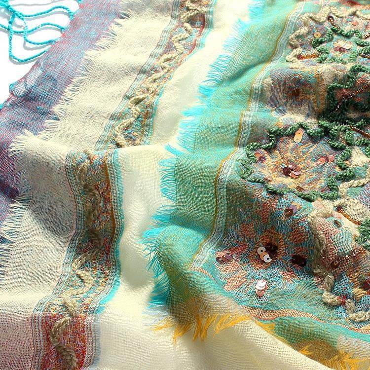 Scialle pashmina ricamato – Vento d’Oriente elegante - Come Moon 
