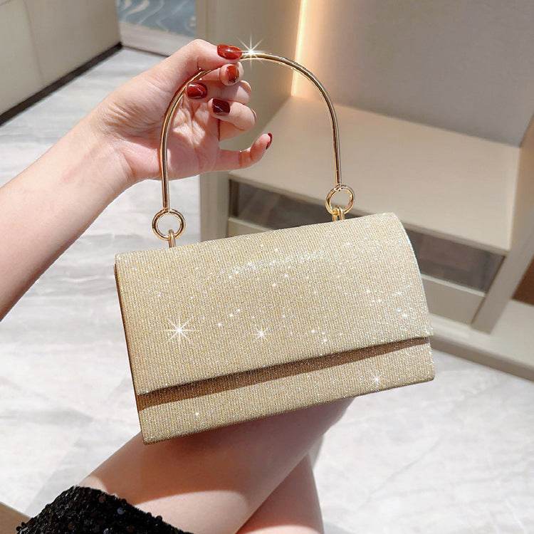 Borsa “Luna” – Eleganza Scintillante in Oro e Bianco Perlato - Come Moon 