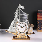 Orologio da tavolo “Veliero del Tempo” – Design nautico in oro o argento - Come Moon 