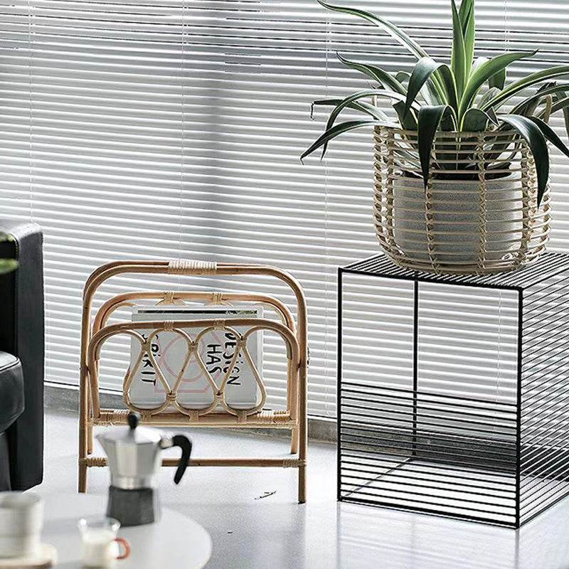 Porta riviste in rattan stile giapponese - Come Moon 