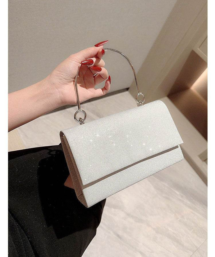 Borsa “Luna” – Eleganza Scintillante in Oro e Bianco Perlato - Come Moon 