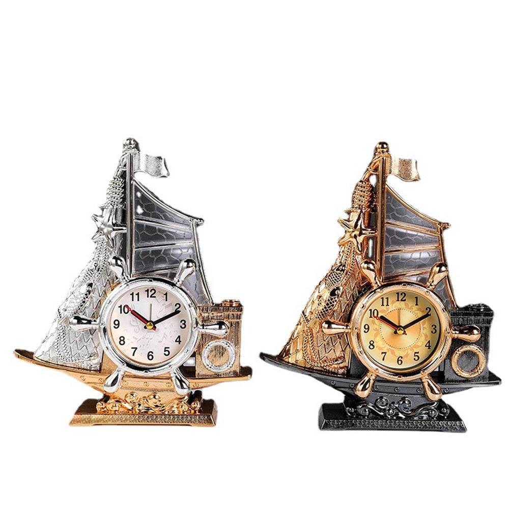 Orologio da tavolo “Veliero del Tempo” – Design nautico in oro o argento - Come Moon 