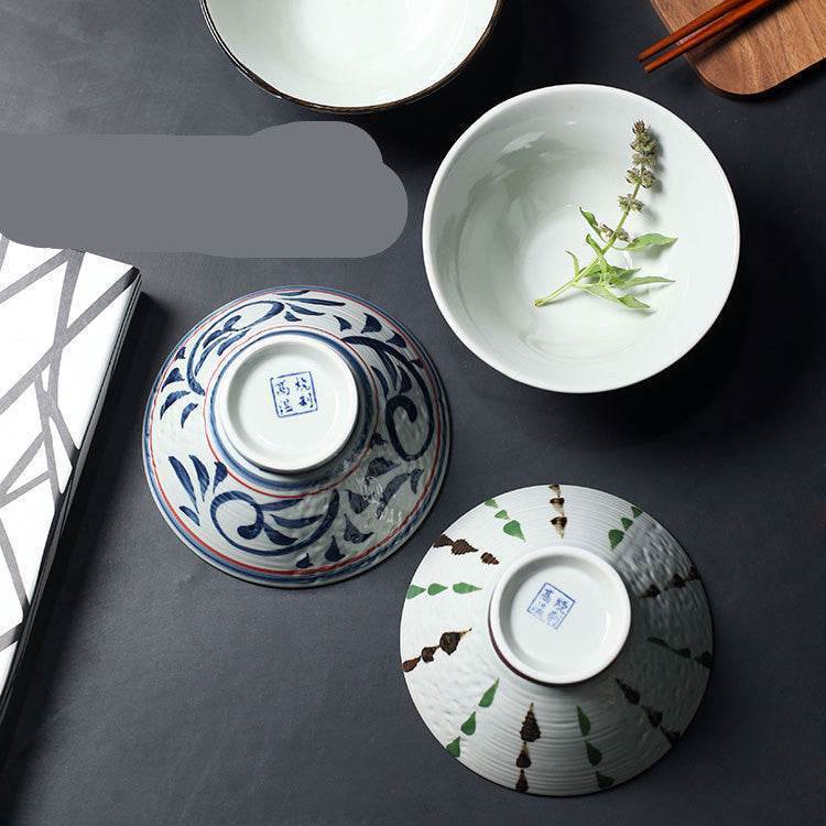 Set di 4 ciotole giapponesi in ceramica dipinta a mano - Come Moon 