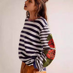 Felpa a righe dal design originale - Come Moon 