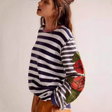 Felpa a righe dal design originale - Come Moon 
