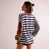 Felpa a righe dal design originale - Come Moon 