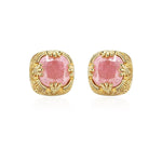 Orecchini “Regina di Cristallo” – Placcati oro o argento con pietra rosa - Come Moon 