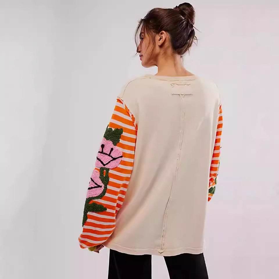 Felpa a righe dal design originale - Come Moon 