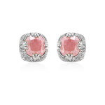 Orecchini “Regina di Cristallo” – Placcati oro o argento con pietra rosa - Come Moon 