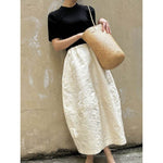 Gonna Jacquard con Tulipani in Rilievo – Eleganza e Dettagli Unici - Come Moon 