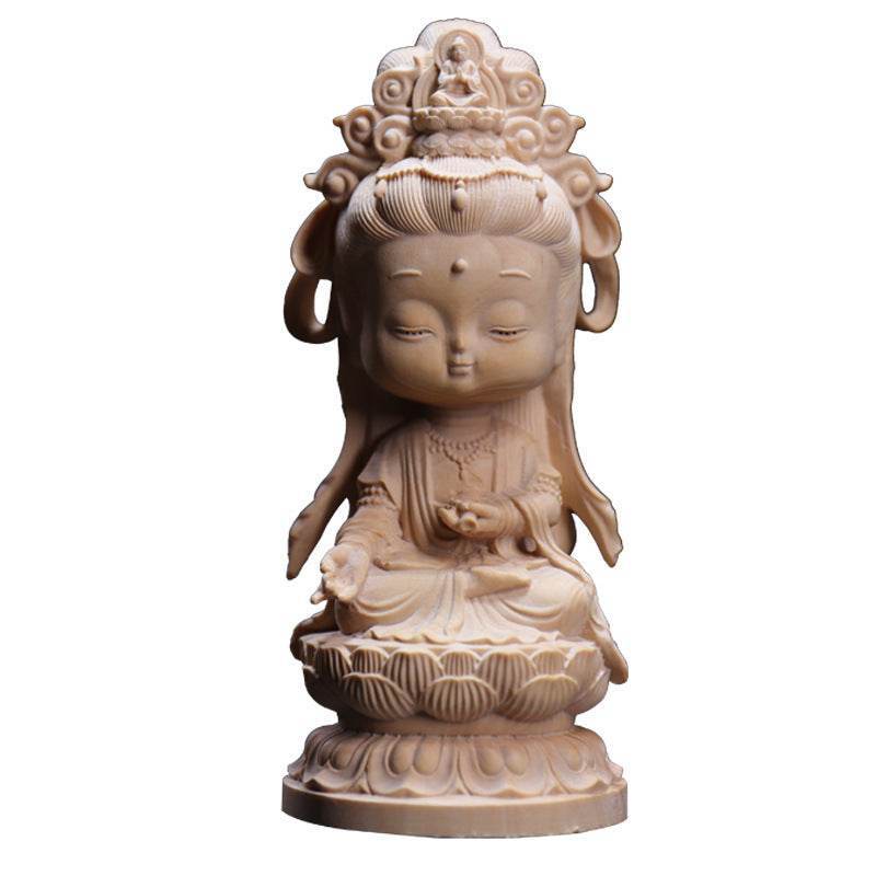 Guanyin in bosso — scultura raffinata - Come Moon 