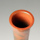 Vaso in bronzo fuso con smalto rosso e oro – Giappone, Shoei Yao - Come Moon 