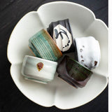 Set 5 coppette in ceramica vintage – stile giapponese - Come Moon 