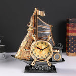 Orologio da tavolo “Veliero del Tempo” – Design nautico in oro o argento - Come Moon 