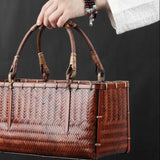 Borsa Giapponese Vintage in Bambù Intrecciato - Come Moon 