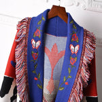 Cardigan cow print con bavero ricamato - Come Moon 