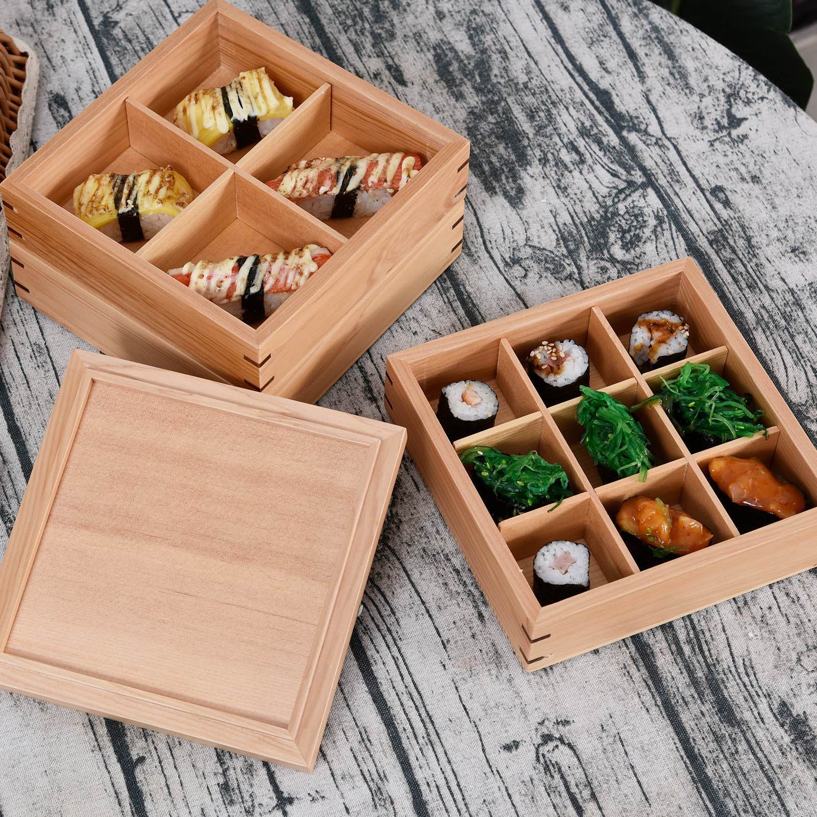 Scatola Bento in Legno a Strati - Come Moon 