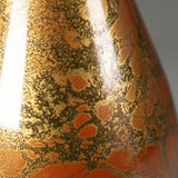 Vaso in bronzo fuso con smalto rosso e oro – Giappone, Shoei Yao - Come Moon 